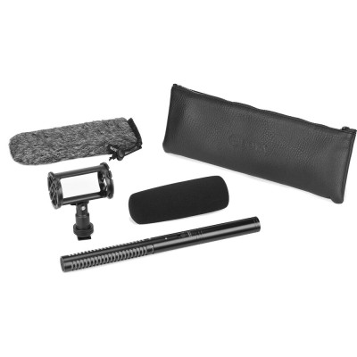 Micro Shotgun Cho Máy Ảnh, Máy Quay Boya BY-BM6060 , Chuyên Dụng Phỏng Vấn, Quay Phim, Ghi Hình Ngoài Trời, có bông lọc gió, micro định hướng, sử dụng pin tiểu AA - hàng chính hãng