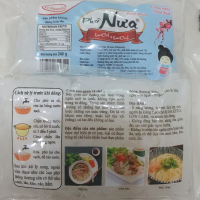Combo 4 Gói Phở Nưa Vị Nguyên Das Keto 240g