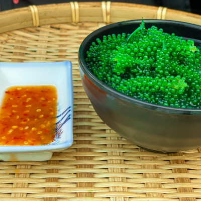 Rong nho biển GREEN FOOD - Sea grapes - Giàu vitamin, khoáng chất và các axit amin  (Túi zipper 100G)