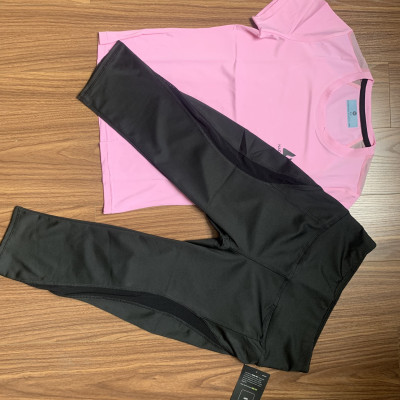 SET ĐỒ NỮ GỒM QUẦN LEGGING LỬNG VÀ ÁO THUN NỮ NGẮN TAY ĐA NĂNG