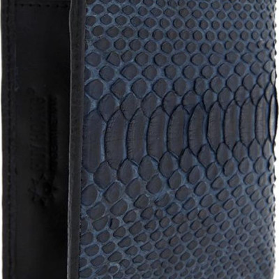 Ví Nam Da Trăn Kiểu Đứng Huy Hoàng HT2310 (12.5 x 10 cm) - Xanh Đậm