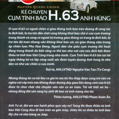 Kể Chuyện Cụm Tình Báo H.63 Anh Hùng - Những Câu Chuyện Tình Báo Thót Tim Không Phải Ai Cũng Biết (Bản in màu)
