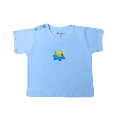 Sơ sinh - Áo sơ sinh màu cái nút vai tay ngắn in chuyển nhiệt BABIBOO BB31