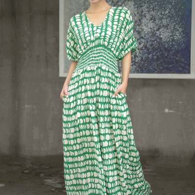 Jumpsuit Cổ V Cotton Cao Cấp Luna Llena