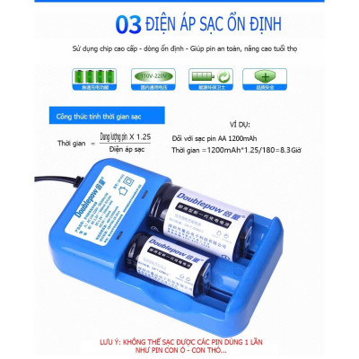 Bộ Sạc Pin Đại, Pin 9V, Pin Tiểu Đa Năng Cao Cấp - Tự Ngắt Khi Đầy, Tự Điều Chỉnh Dòng Sạc, ĐÈN TRANG TRÍ , ĐỒNG HỒ TREO TƯỜNG