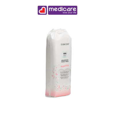 Bông tẩy trang BASICARE 500 miếng