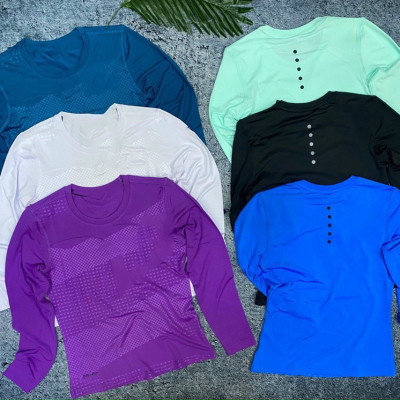 ÁO THUN NỮ DÀI TAY PHONG CÁCH THỂ THAO VẢI THUN LẠNH TỐT