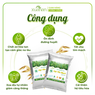 Hạt Yến Mạch Nguyên Cám Úc Xuân An [ko đường] Túi 5Kg (100% Australian Wholegrain Oats) (Giảm 30%)