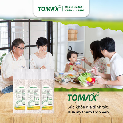 Combo 3 túi 1kg Gạo Đài Thơm - tơi xốp, dẻo cơm, thơm dịu - TOMAX
