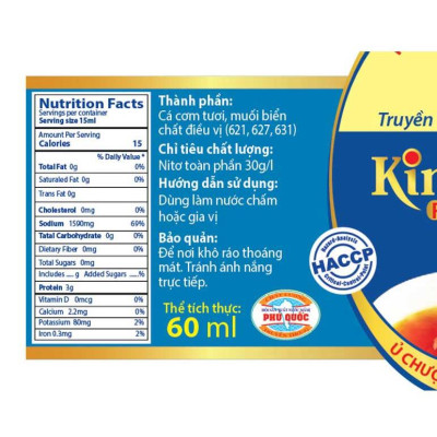 Nước Mắm truyền thống Kim Hoa Phú Quốc 30 độ đạm chai 1 Lít