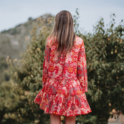 Đầm Boho Đỏ Cotton Isla Bonita