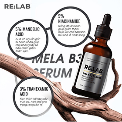 Serum RE:LAB Mela B3 Serum 50ml trắng da hỗ trợ giảm nám tàn nhang