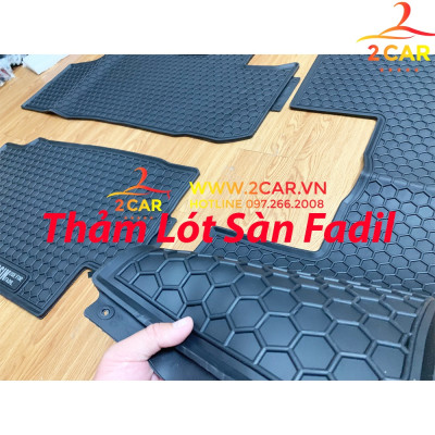 Thảm sàn, Thảm lót sàn xe Vinfast Fadil 2018-2022 cao su đúc, vân tổ ong, không mùi, MẪU NISSIN