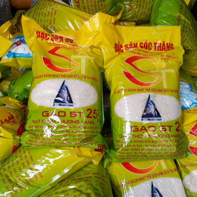 Đặc sản Sóc Trăng - Gạo Thơm ST25 Túi 5Kg - Đạt Giải Gạo Ngon Nhất Thế Giới Năm 2019 tại Manila - OCOP 4 Sao