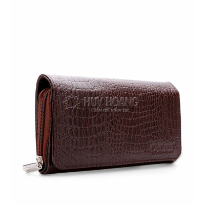 H Bóp nữ vân cá sấu Huy Hoàng nhiều ngăn màu da, đen, nâu HT3132-33-34