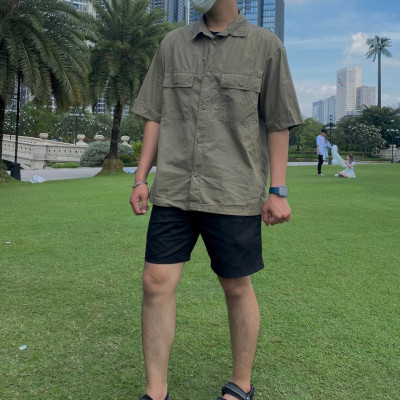 Giày Sandal Nam The Bily 3 Quai Ngang - Đế Trắng Lót Đen Màu Xám Thổ Cẩm BLDTMD04