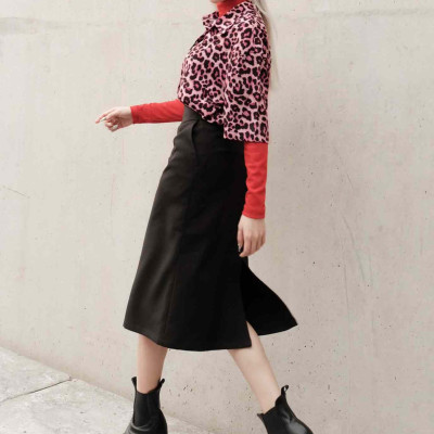 Chân váy vạt đắp bảng lưng