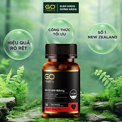 GO CO Q10 160MG 30 VIÊN - Viên uống bổ tim nhập khẩu chính hãng GO Healthy New Zealand