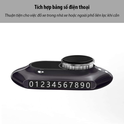 Bảng ghi số điện thoại tích hợp khuếch tán nước tinh dầu nước hoa cho xe hơi ô tô hiệu WIWU Solar thuận tiện khi đỗ xe để lại số phone gắn taplo trong xe - Hàng nhập khẩu 