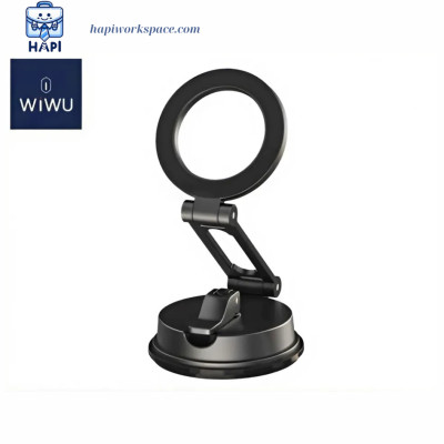 Giá đỡ điện thoại từ tính hàng chính hãng WiWU Wi-CH055 có thể gập lại và xoay 360 độ, dễ dàng mang theo, phù hợp dùng trên ô tô