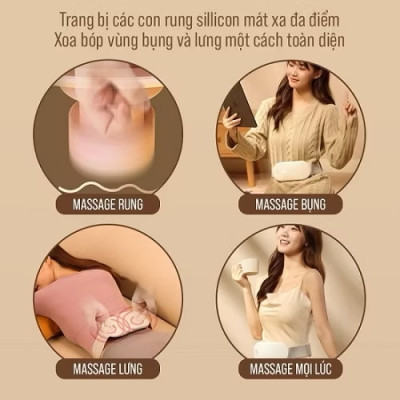 Máy Chườm Bụng Kinh-Đai Massage Giảm Đau Bụng Kinh BUMAS BU01-Hỗ Trợ Chống Lão Hóa-Quà Tặng Bạn Gái