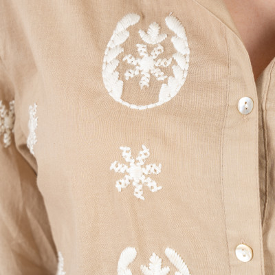 Áo Sơ Mi Thêu Cotton Isla Bonita