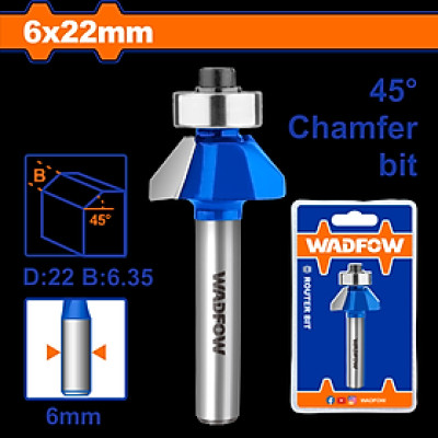 MŨI PHAY GỖ VÁT 45° WRG3402 WADFOW - HÀNG CHÍNH HÃNG