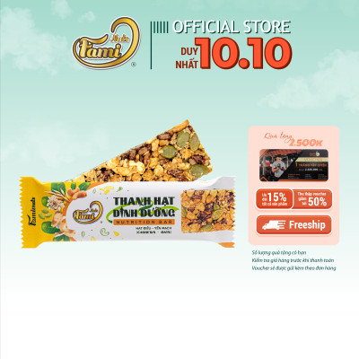 Thanh Hạt Dinh Dưỡng Vị Hạt Điều & Yến Mạch Faminuts - Thanh Ngũ Cốc Ăn Kiêng Giảm Cân