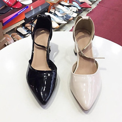 Giày cao gót công sở Hot trend da bóng 21137