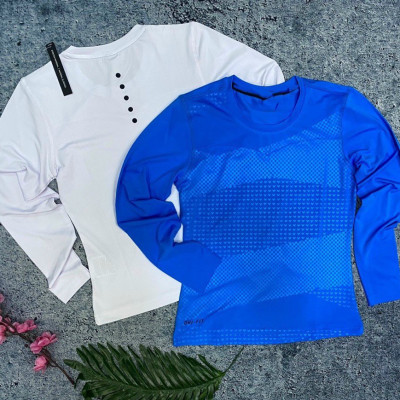 ÁO THUN NỮ DÀI TAY PHONG CÁCH THỂ THAO VẢI THUN LẠNH TỐT