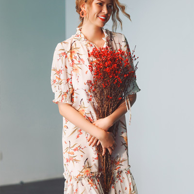 Đầm Babydoll Sakura DRE159 Thời trang thiết kế Hity