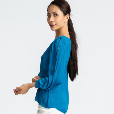 Áo Thắt Eo Áo Peplum Thời trang thiết kế Hity TOP104 (Xanh Ngọc Lam)