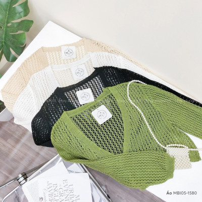 Áo Khoác Len Cardigan Dáng Croptop Mỏng 2 Cúc ( Khuy) Dáng Hàn Quốc