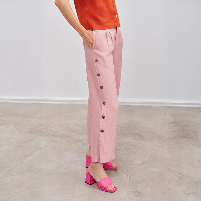 Quần Xẻ Ống Linen Anh Đào PAN068 thời trang thiết kế Hity