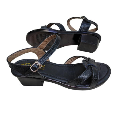 Giày Sandal Nữ Cao Gót HA NAM Da Bò Thật Cao Cấp 4cm DNU2128