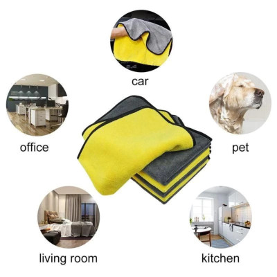 SET 2 Khăn Lau Xe ô tô Chuyên Dụng, Khăn Đa Năng Lau Bếp, Lau Kính Siêu Thấm Không Bị Sơ, An Toàn, Tiện Dụng. Takyhome 5970set2