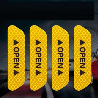 Bộ 4 decal dán phản quang trang trí ô tô OPEN cánh cửa xe ô tô - Phản Quang báo hiệu cửa xe đang mở loại tốt nhiều màu