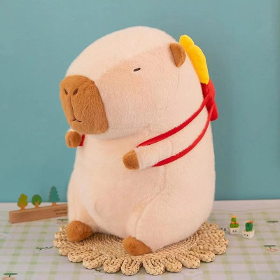 Gấu Bông Capybara Đeo Túi Đồ Ăn Dễ Thương Value Toys 30cm Cho Bé - Mẫu ngẫu nhiên