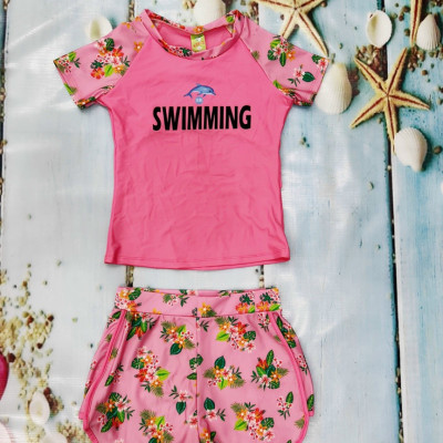 Bộ Đồ Bơi Nữ Quần Đùi Áo Cộc Tay