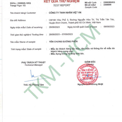 Yến Sào Chưng Đông Trùng Hạ Thảo Nhân Việt 30% Yến