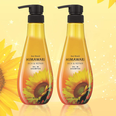 Dầu Gội Đầu Phục Hồi Và Dưỡng Ẩm Sâu Dear Beaute Himawari Oil In Hair Shampoo (Rich & Repair) 500 mL