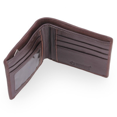 HJ2235 - Bóp nam Huy Hoàng da cá sấu gù chân màu nâu đất