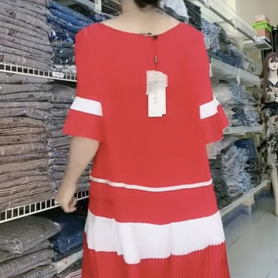 Đầm suông xếp ly đơn giản mà xinh myqlothing.