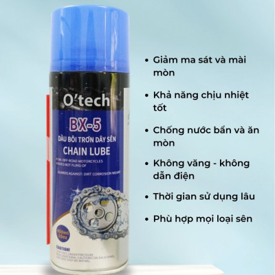 Dưỡng Sên Xe Máy - Bôi Trơn Chi Tiết Cơ Khí - Vệ Sinh Nhông Xích Xe Đạp O