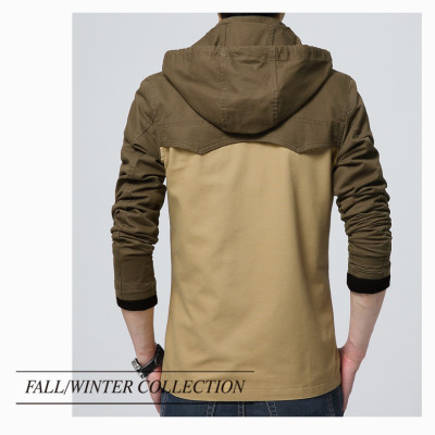 Áo Khoác Nam Kaki Phối Nón Phong Cách Hàn Quốc Cao Cấp AK38