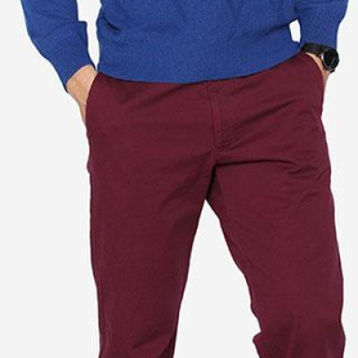 Quần kaki nam ALIGRO chất liệu kaki mềm mịn cao cấp dáng slimfit màu đỏ ALGK015