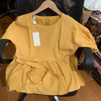 Áo kiểu nữ đẹp form rộng hàng Quảng châu, chất liệu vải mềm mát, phong cách Hàn Quốc, Áo Babydoll tay ngắn NeSa Shop