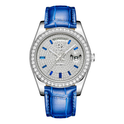 【START】Đồng hồ nam Gypsophila đồng hồ kim cương đồng hồ cơ tự động chức năng hiển thị thứ ngày đồng hồ nam thời trang