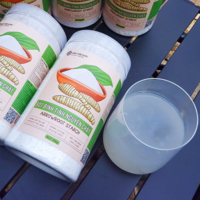 Bột Bình Tinh Nguyên Chất - Tinh Bột Củ Dong - Đặc Sản Bình Định Xứ Nẫu - Thanh Nhiệt, Mát Gan, Tốt Cho Tiêu Hoá