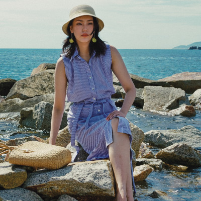 Áo Croptop Linen Tuyền TOP224 thời trang thiết kế Hity